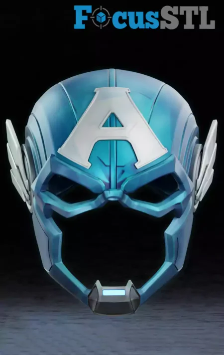 Captain America Helmet STL 3D Print Model