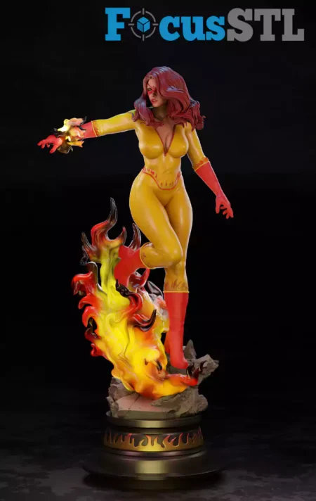 Firestar Marvel STL 3D Print Model
