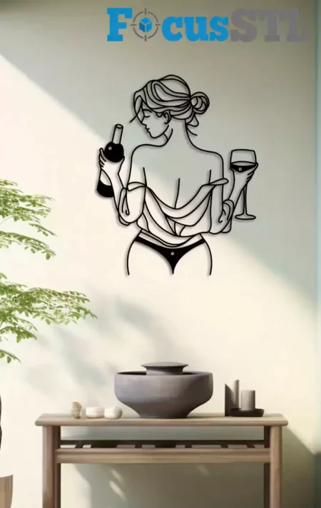 Woman Wall Art STL 3D Print Model