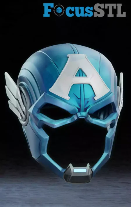 Captain America Helmet STL 3D Print Model