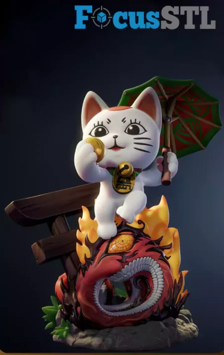 Dandadan Cat STL 3D Print Model