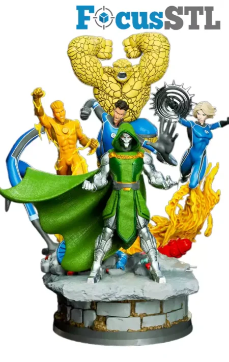 Fantastic Five Diorama STL 3D Print ModelFantastic Four Diorama STL 3D Print Model