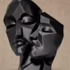 Abstract Lovers Faces STL 3D Print Model