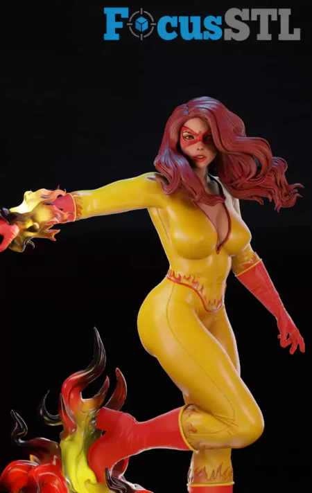 Firestar Marvel STL 3D Print Model