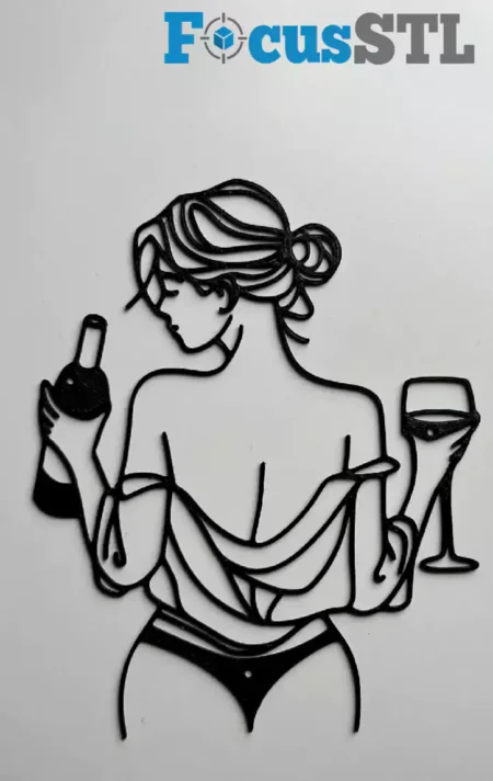 Woman Wall Art STL 3D Print Model