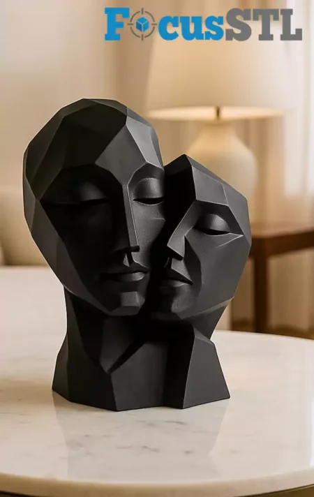 Abstract Lovers Faces STL 3D Print Model