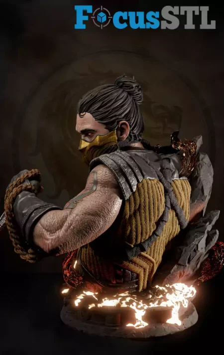 Scorpion Bust STL 3D Print Model