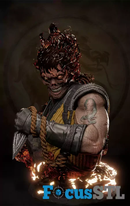 Scorpion Bust STL 3D Print Model