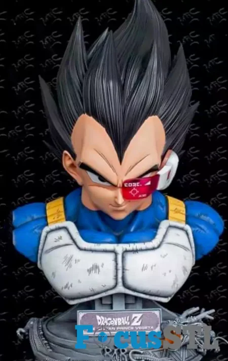 Vegeta Bust STL 3D Print File
