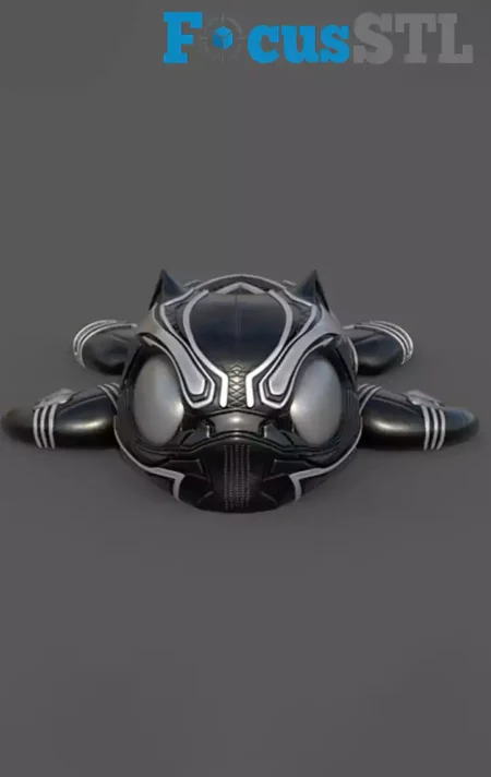 Super Turtle Black Panther STL 3D Print Model