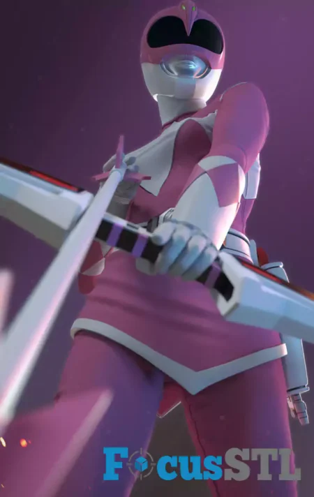 Power Ranger Pink STL 3D Print Model