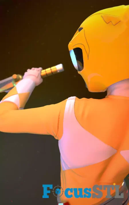 Power Ranger Yellow STL 3D Print Model