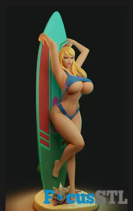 Samus Surf Girl STL 3D Print Model