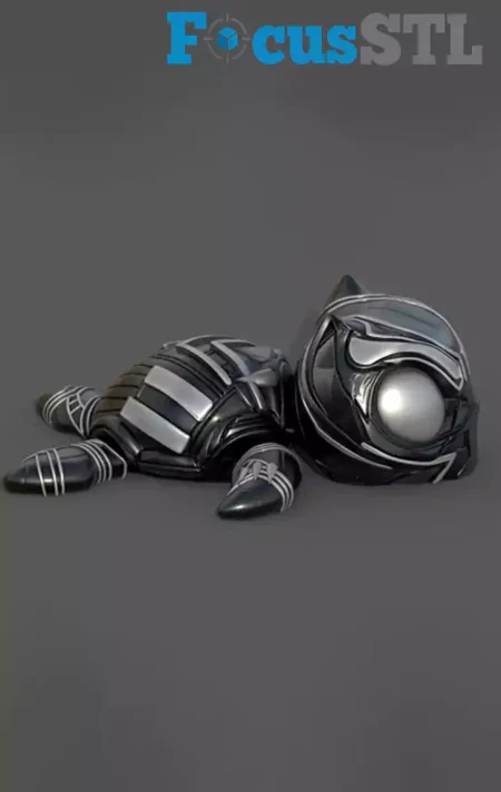 Super Turtle Black Panther STL 3D Print Model