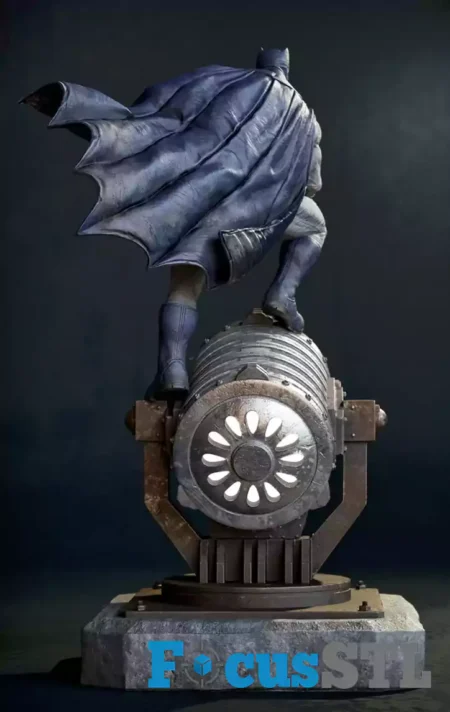 Batman on the Bat Signal STL 3D Print Model