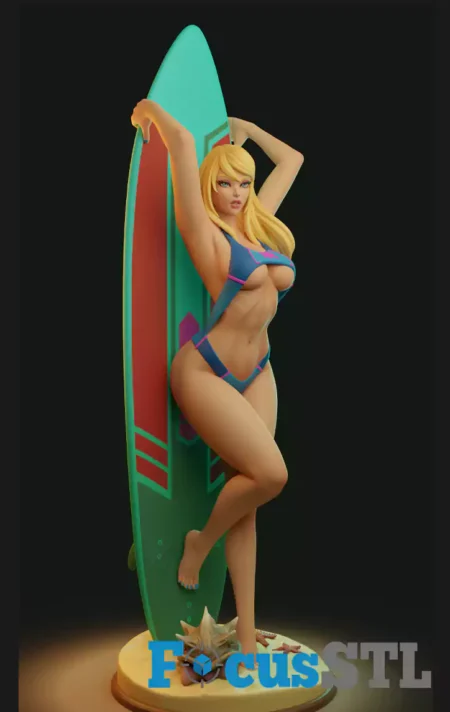 Samus Surf Girl STL 3D Print Model
