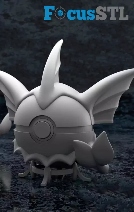 Vaporeon Pokeball STL 3D Print Model