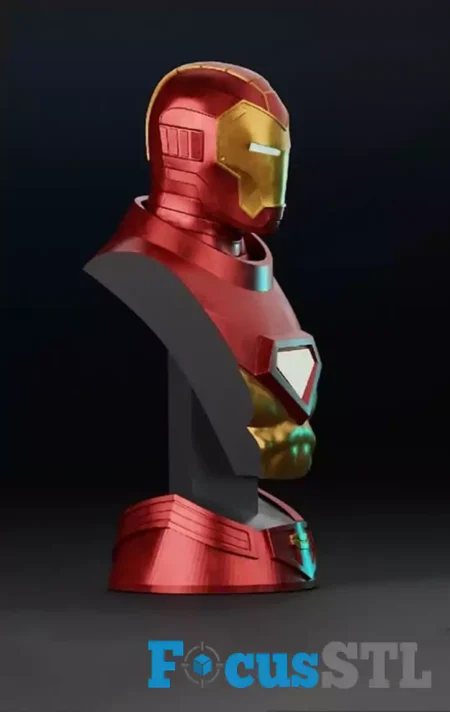 Iron Man Bust STL 3D Print Model