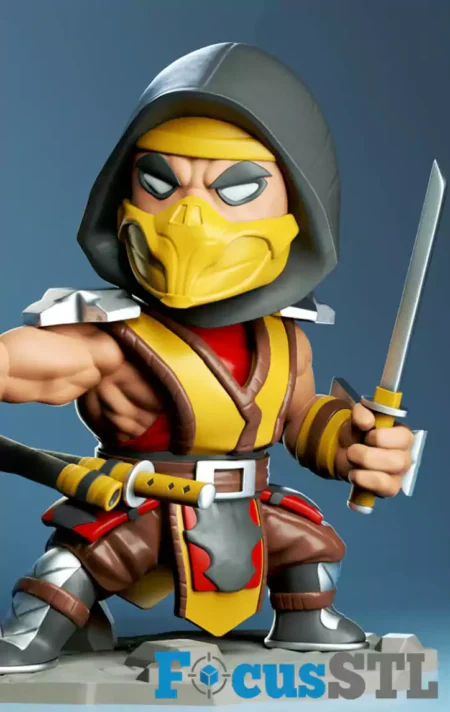 Scorpion Chibi STL 3D Print Files