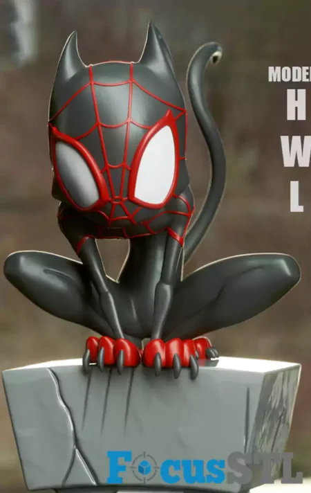 Miles Morales Cat Chibi STL Files