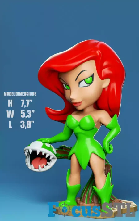 Poison Ivy Chibi STL 3D Print Files