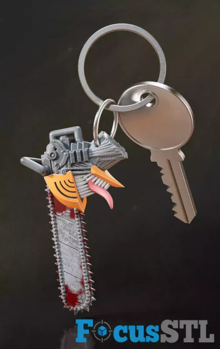 Chainsaw Man Keychain STL 3D Print File
