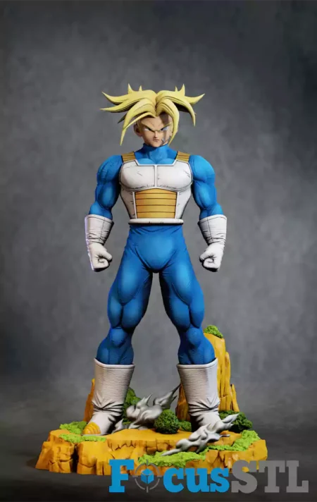 Future Trunks Saiyan Armor STL 3D Print File