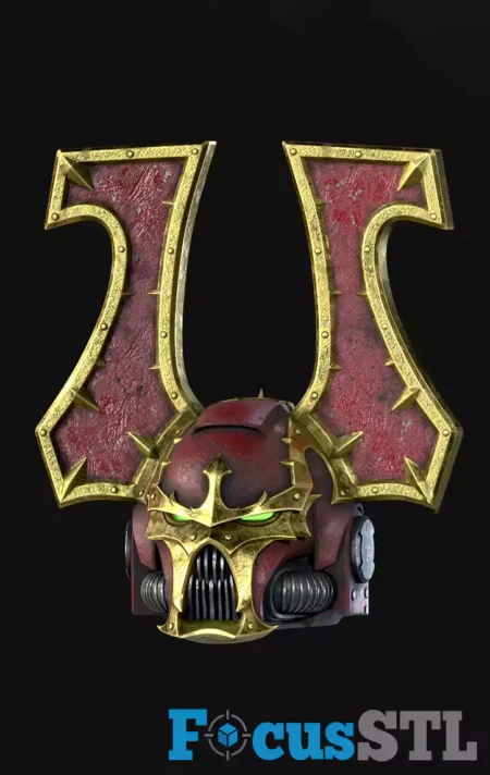 Space Marine 2 Chaos Helmets STL 3D Print File