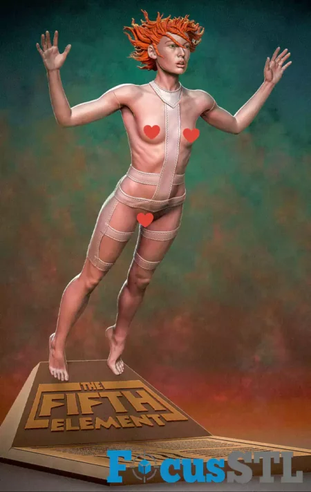 Leeloo Flying STL 3D Print Model File