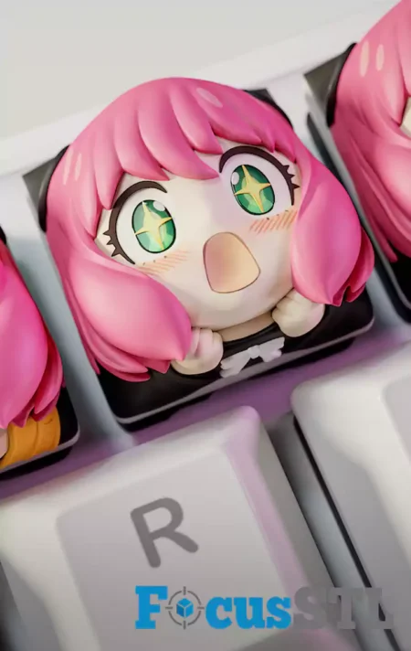 Anya Forger Keycaps STL 3D Print File