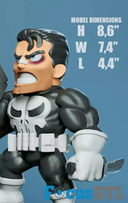 Punisher Chibi STL 3D Print Files