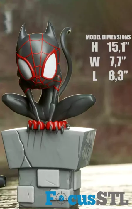 Miles Morales Cat Chibi STL Files