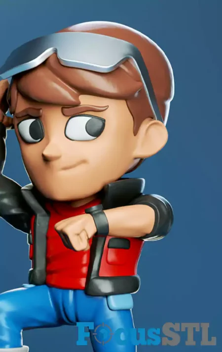 Marty McFly Chibi STL 3D Print Files