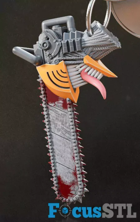 Chainsaw Man Keychain STL 3D Print File