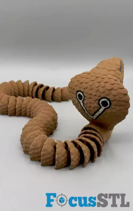 Articulated Cobra Snake STL 3D Print File