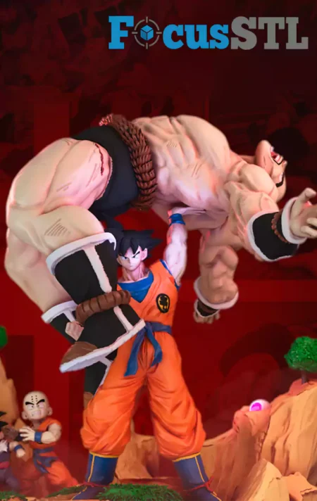 Goku and Nappa Diorama STL 3D Print File