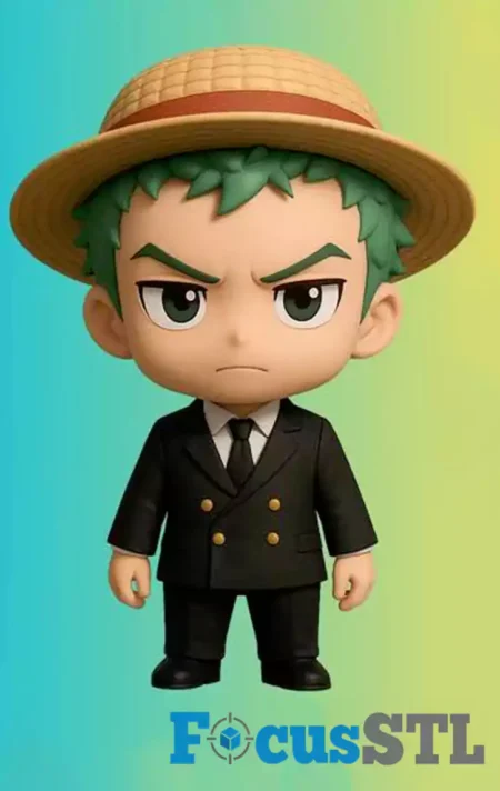 Chibi Stylish Zoro STL 3D Print File