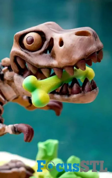 Flexi T-Rex Skeleton STL 3D Print File