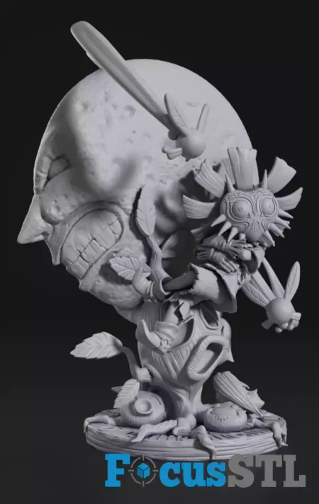Skull Kid STL 3D Print File