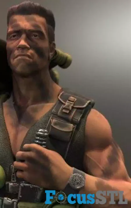 Commando Bust STL 3D Print File