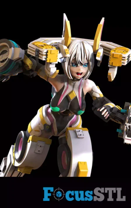 Mecha Girl STL 3D Print File