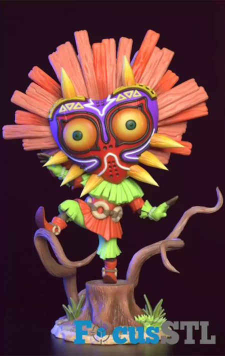 Skull Kid Bust STL 3D Print File