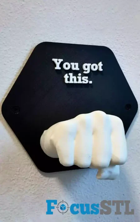 Motivational Fistbump Sculpture STL Files