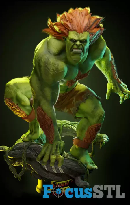 Blanka Full Figure STL 3D Print Files