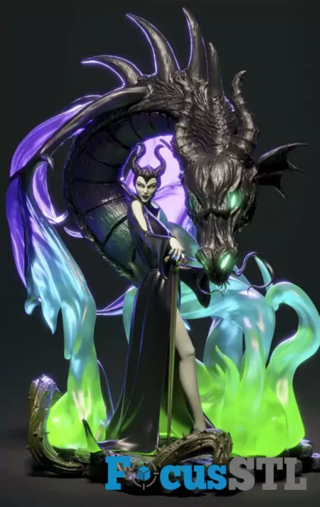 Maleficent Black Dragon STL Files
