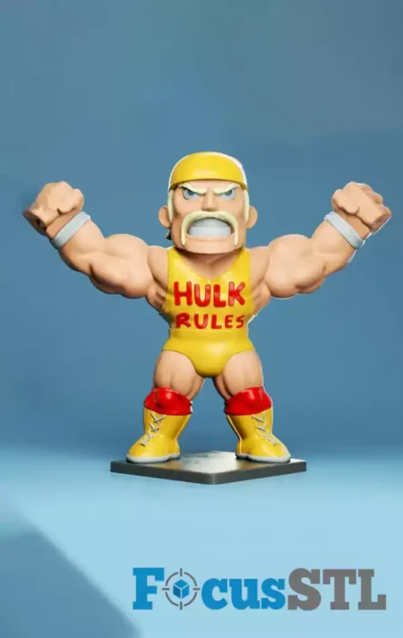 Hulk Hogan Chibi STL 3D Model