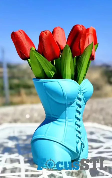 Corset Vase STL 3D Model