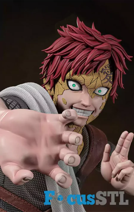 Gaara Angry Statue and Bust STL Files