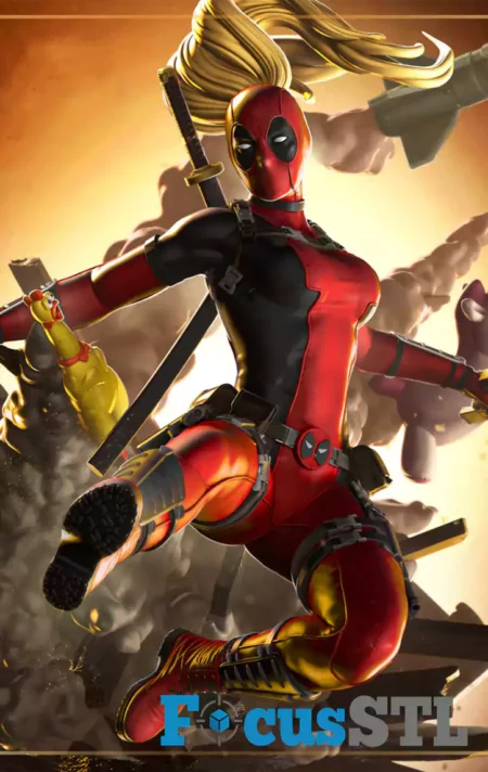 Lady Deadpool STL 3D Print Files 