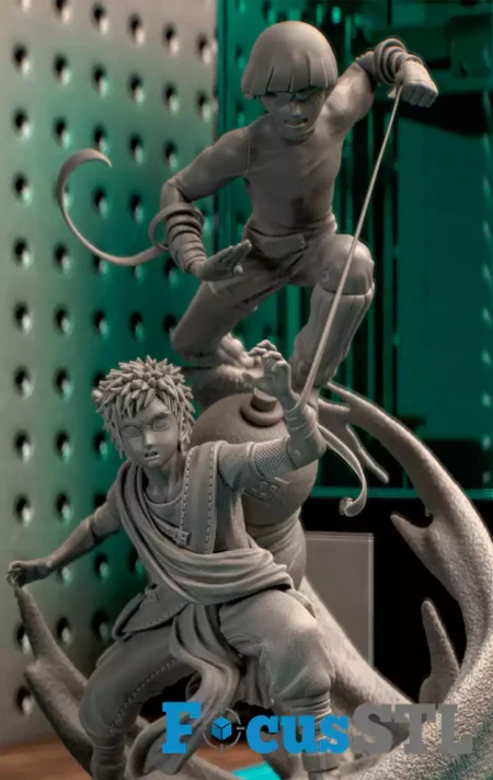 Rock Lee vs Gaara STL 3D Print Files